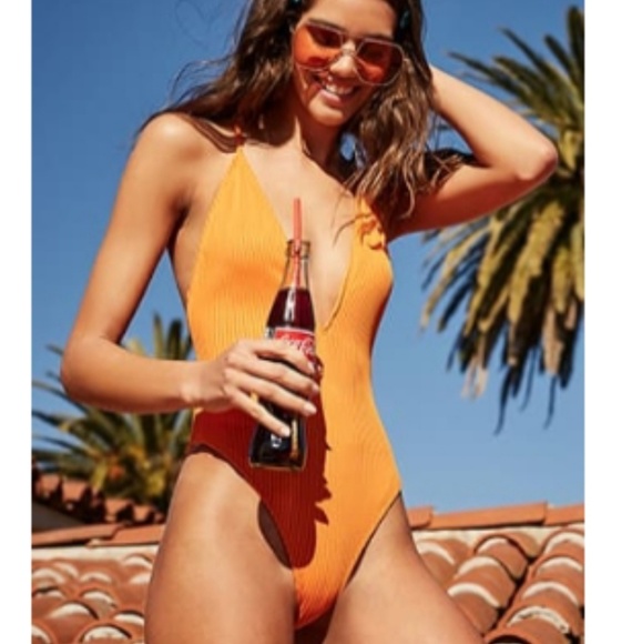 tangerine one piece swimsuit